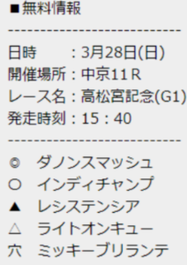 高松宮記念TENKEI無料予想